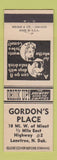 Matchbook Cover - Gordon's Place Lonetree ND devil