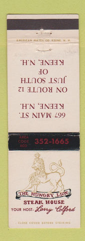 Matchbook Cover - Hungry Lion Steak House Keene NH