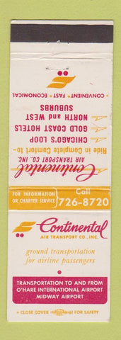 Matchbook Cover - Continental Air Transport Chicago IL