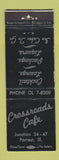 Matchbook Cover - Crossroads Cafe Forrest IL WEAR