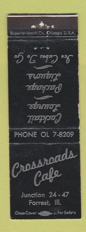 Matchbook Cover - Crossroads Cafe Forrest IL WEAR