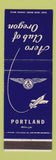 Matchbook Cover - Aero Club of Portland OR