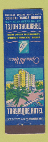 Matchbook Cover - Traymore Hotel Miami Beach FL WEAR