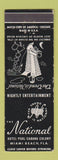 Matchbook Cover - National Hotel Miami Beach FL WEAR