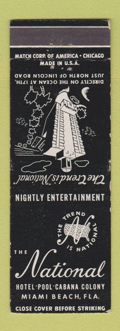 Matchbook Cover - National Hotel Miami Beach FL WEAR