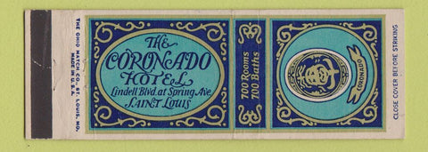 Matchbook Cover - Coronado Hotel St Louis MO