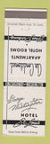Matchbook Cover - George Washington Hotel St Louis MO WEAR
