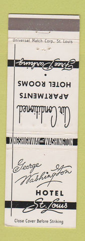 Matchbook Cover - George Washington Hotel St Louis MO WEAR