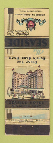 Matchbook Cover - Seaside Hotel Atlantic City NJ WEAR