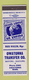 Matchbook Cover - Owatonna Transfer Trucking MN