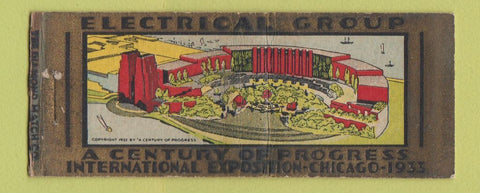 Matchbook Cover - 1933 Chicago World's Fair Electrical Group WEAR BOBTAIL