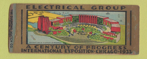 Matchbook Cover - 1933 Chicago World's Fair Electrical Group WEAR BOBTAIL