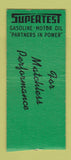 Matchbook Cover - Supertest oil gas Garage Raoul Rivest Joliette QC BOBTAIL