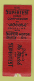 Matchbook Cover - Supertest oil gas G Tourangeau QC BOBTAIL