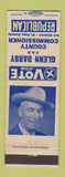 Matchbook Cover - Glenn Darby County Commissioner El Paso Colorado Springs WEAR