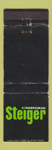 Matchbook Cover - William Steiger Congress Election Oshkosh WI WEAR