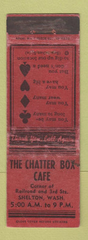 Matchbook Cover - Chatter Box Cafe Shelton WA WORN