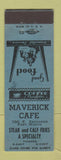 Matchbook Cover - Maverick Cafe Fort Worth TX