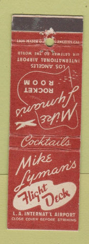 Matchbook Cover - Mike Lyman's Flight Deck Los Angeles CA WEAR