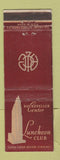 Matchbook Cover - Luncheon Club Rockefeller Center New York City DD Bean WEAR