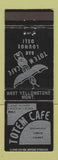 Matchbook Cover - Totem Cafe West Yellowstone MT