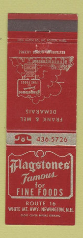 Matchbook Cover - Flagstones Restaurant Newington NH
