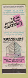Matchbook Cover - Cornelius Apartment Hotel Seattle WA WEAR