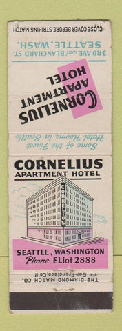 Matchbook Cover - Cornelius Apartment Hotel Seattle WA WEAR