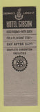 Matchbook Cover - Hotel Gibson Cincinnati OH