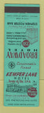 Matchbook Cover - Kemper Lane Hotel Cincinnati OH Broadway Hotel