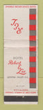 Matchbook Cover - Hotel Robert E Lee Winston Salem NC