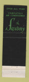 Matchbook Cover - Saxony Hotel Miami Beach FL feature