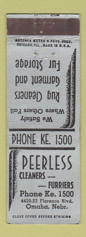 Matchbook Cover - Peerless Cleaners Omaha NE ADVANCE
