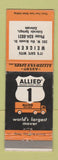 Matchbook Cover - Allied Van Lines Trucking Weicker Colorado Springs
