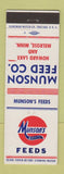 Matchbook Cover - Munson Feed Howard Lake Melrose MN