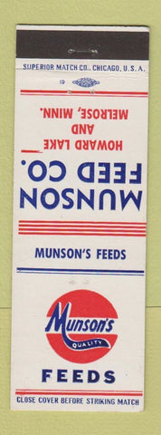 Matchbook Cover - Munson Feed Howard Lake Melrose MN