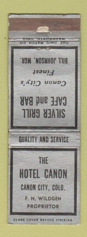 Matchbook Cover - Silver Grill Cafe Bar Hotel Canon City Colorado WEAR