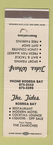 Matchbook Cover - The Tides Bodega Bay CA