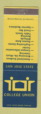 Matchbook Cover - San Jose State College Union CA