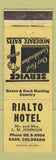 Matchbook Cover - Rialto Hotel Eads Colorado WEAR