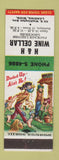 Matchbook Cover - H&H Wine Cellar Lansing MI hillbilly