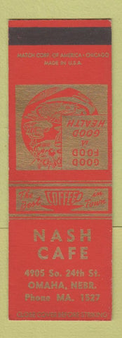 Matchbook Cover - Nash Cafe Omaha NE SAMPLE