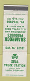 Matchbook Cover - Shamrock oil gas Seal Truck Stop Limon Colorado WEAR