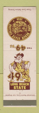 Matchbook Cover - Long Beach State College CA 49ers