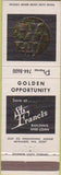 Matchbook Cover - St Francis Building  and  Loan Milwaukee WI