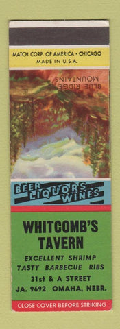 Matchbook Cover - Whitcomb's Tavern Omaha NE SAMPLE