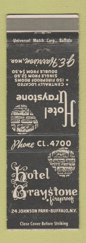 Matchbook Cover - Hotel Graystone Buffalo NY