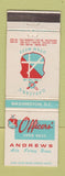 Matchbook Cover - Andrews Air Force Base Open Mess Washington DC WEAR