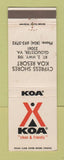 Matchbook Cover - KOA Camping Cypress Shores Gloucester VA WEAR