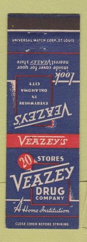 Matchbook Cover - Veazey's Drug Store Oklahoma City OK